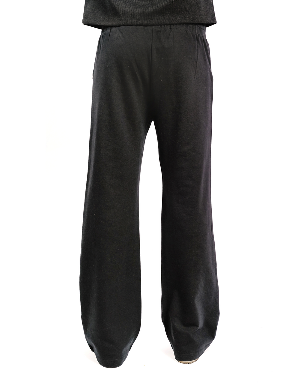 BLACK EVERGREEN WIDE-LEG SWEATPANT
