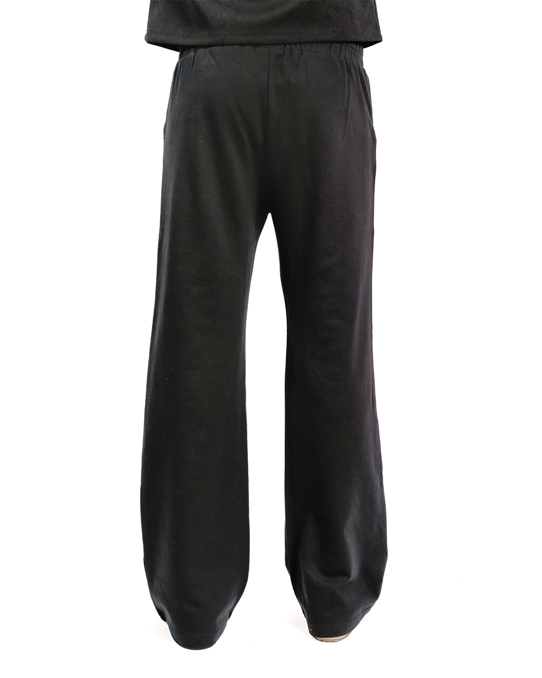 BLACK EVERGREEN WIDE-LEG SWEATPANT