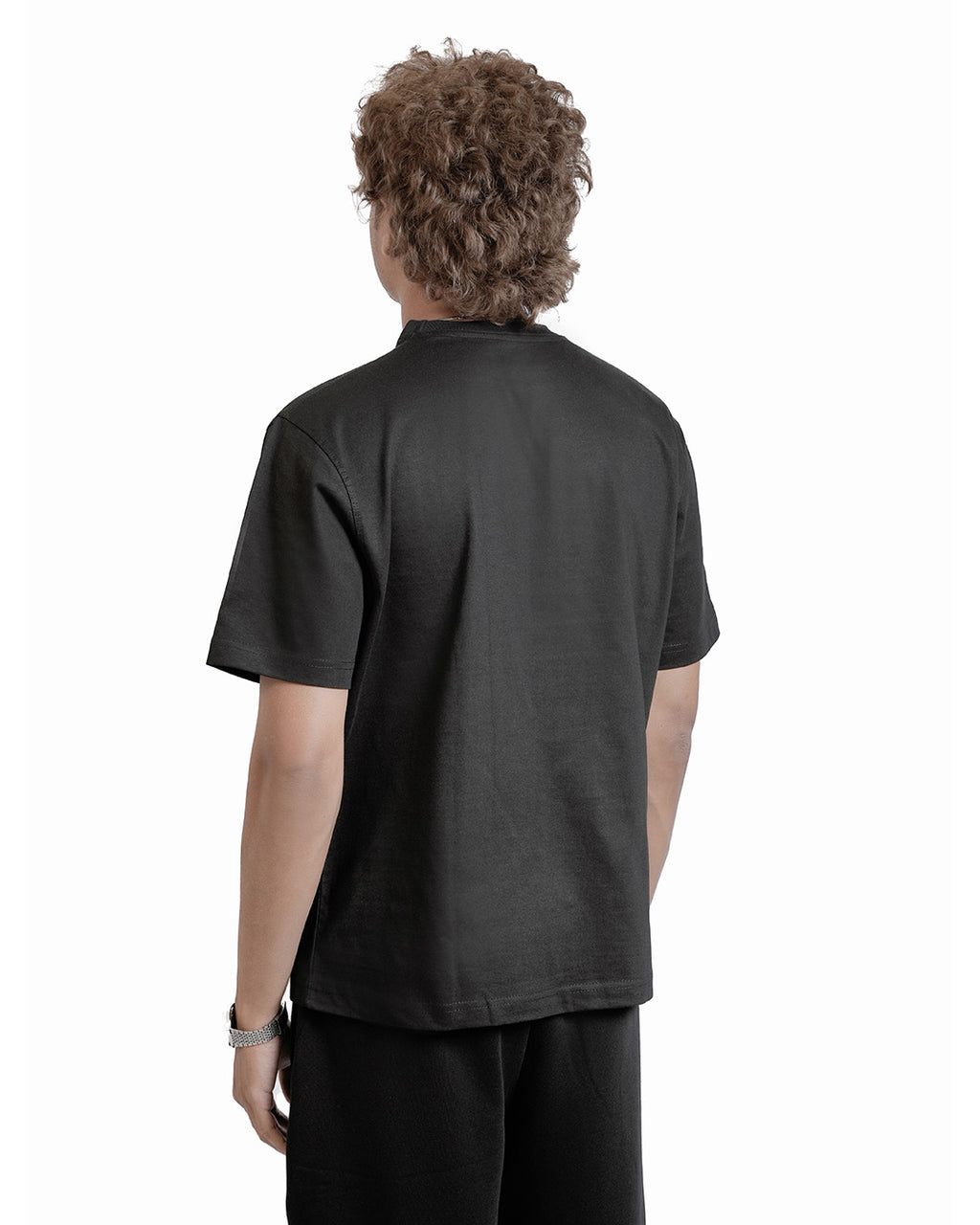 BLACK EVERGREEN BOXY-FIT T-SHIRT