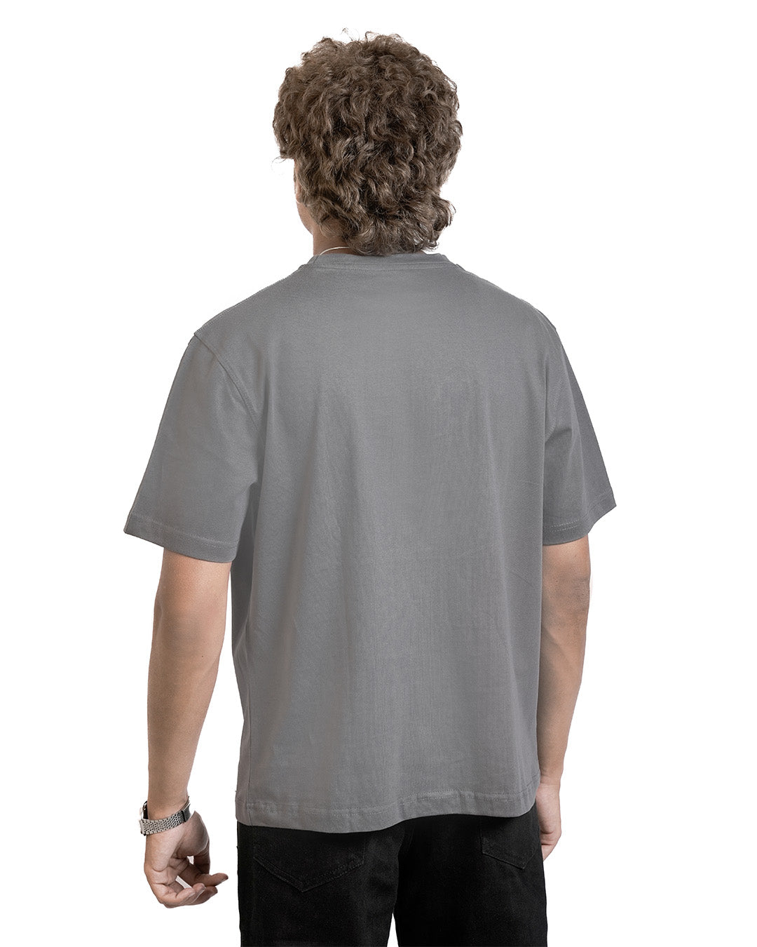 STEEL GREY EVERGREEN BOXY-FIT T-SHIRT