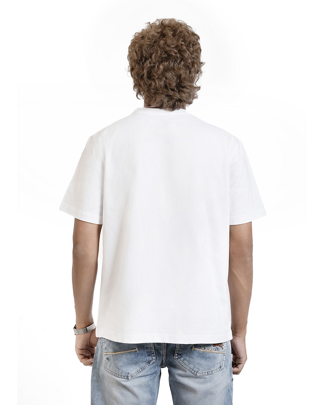 WHITE EVERGREEN BOXY-FIT T-SHIRT