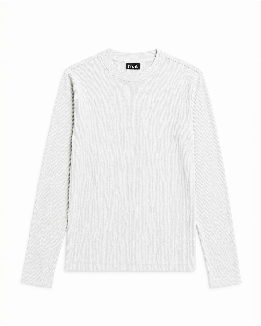 WHITE-EVERGREEN WAFFLE BOXY FIT T-SHIRT