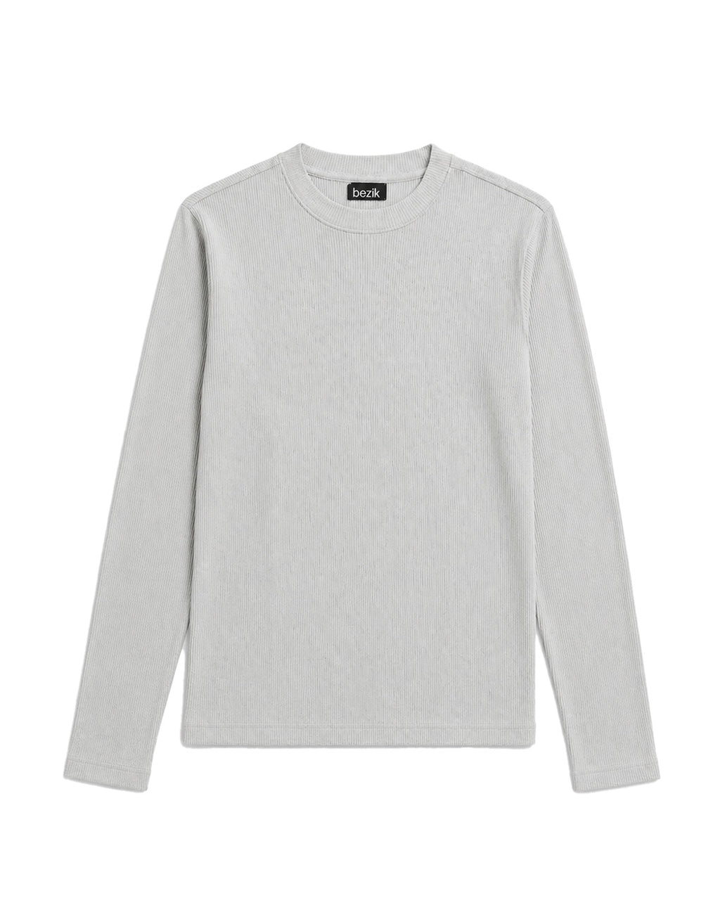 DUSTY LIGHT GREY-EVERGREEN WAFFLE BOXY FIT T-SHIRT