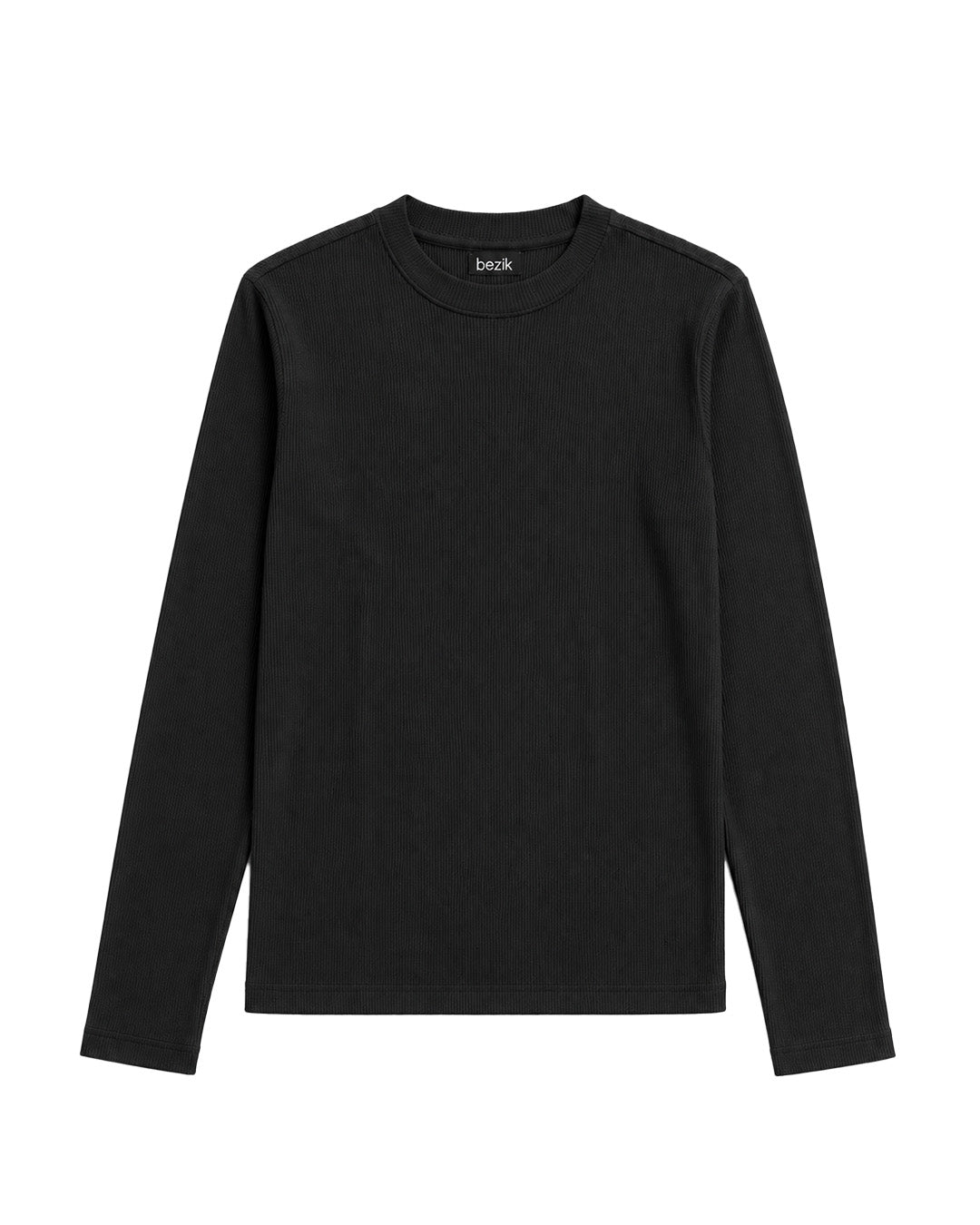 BLACK-EVERGREEN WAFFLE BOXY FIT T-SHIRT
