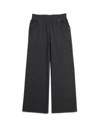 BLACK EVERGREEN WIDE-LEG SWEATPANT