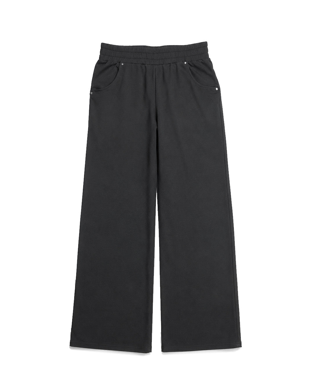 BLACK EVERGREEN WIDE-LEG SWEATPANT